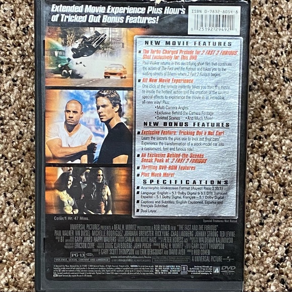 The Fast and The Furious TRICKED OUT EDITION DVD Paul Walker Widescreen - Picture 2 of 5
